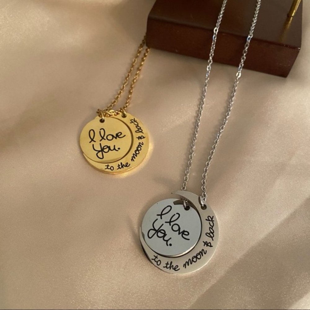 I Love you to the moon and back Necklace